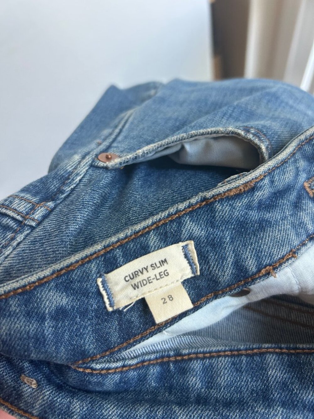 Madewell Medium Blue Wide-Leg Jeans - Picture 5 of 5